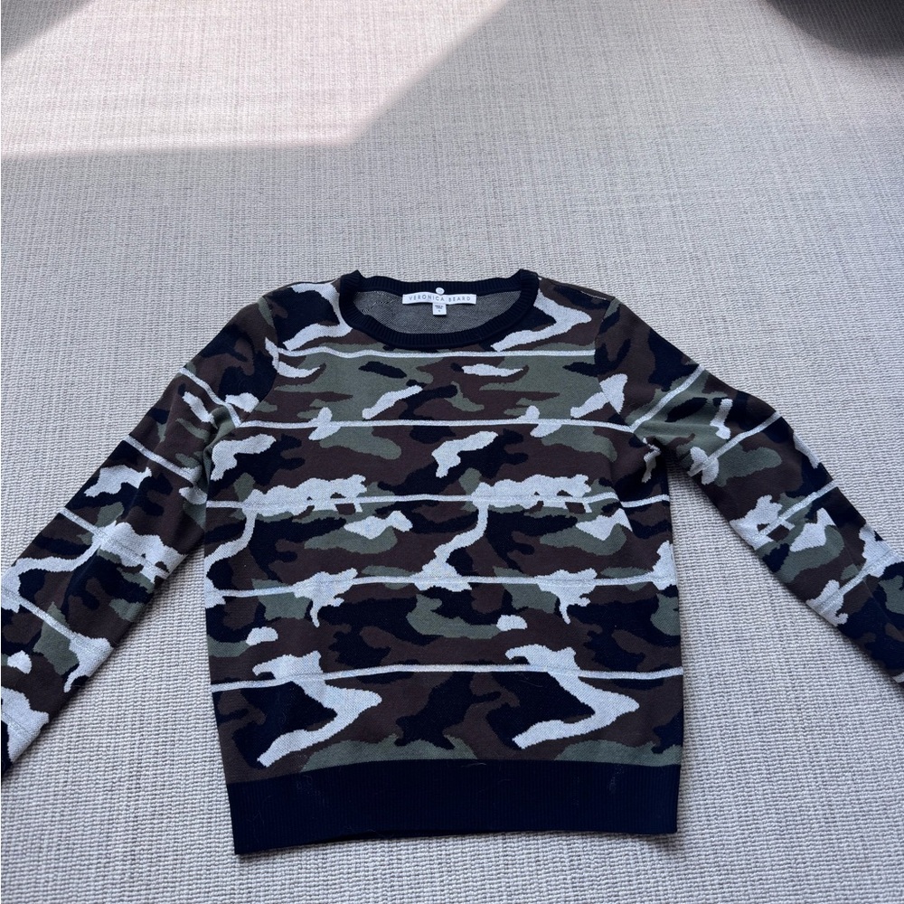 Veronica Beard Camouflage Knit Top